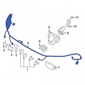 Wiring front bumper Ford Explorer 18-19 rest, under fog lights