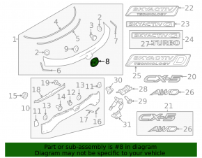 Mazda CX-5 17-25 tailgate emblem