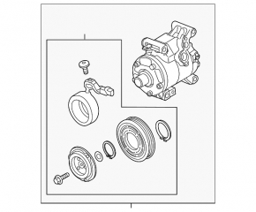 Mazda CX-5 13-16 2.0, 2.5 air conditioning compressor