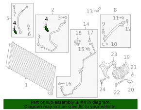 The sensor on the air conditioning pipe of the Porsche Cayenne 19-26