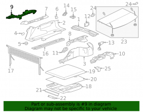 Rear arch trim bracket upper right Jaguar F-Pace X761 17-