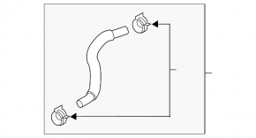 Lower cooling pipe Genesis G80 18-20 3.3 sport