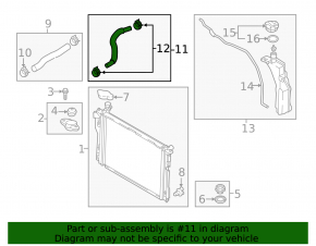 Lower cooling pipe Genesis G80 18-20 3.3 sport