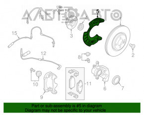 Brake Disc Cover Front Left Mini Cooper F56 3d 14-