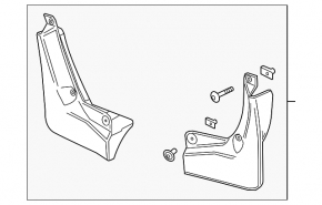 Buick Regal 18-20 Rear Mud Flaps Kit