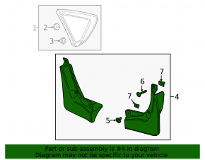 Buick Regal 18-20 Rear Mud Flaps Kit