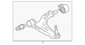 Lower control arm front right Chevrolet Bolt 17-19