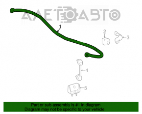 Rear stabilizer bar for Toyota Highlander 14-19