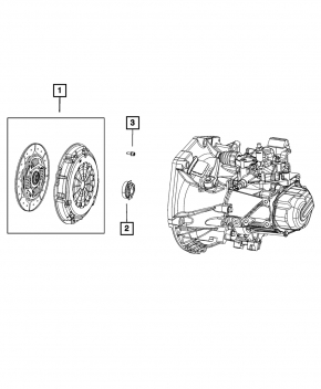 Clutch kit manual transmission Fiat 500 12-17