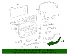 Front left door panel armrest for Audi A6 C8 19-24, light brown leather, with trim