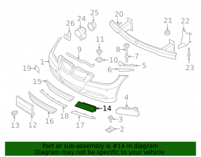 Front bumper grille right BMW 3 E90 E92 07-12