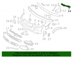 Front left headlight bracket BMW X5 F15 14-18