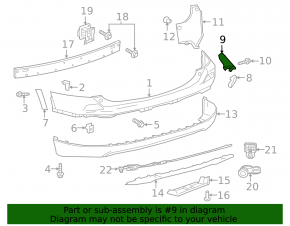 Rear bumper mount, outer right, Toyota Rav4 16-18 restyling, broken