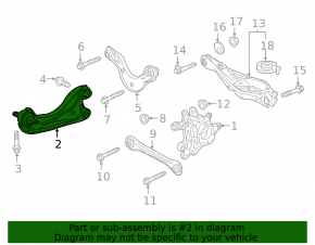 Honda CRV 17-22 rear right trailing arm microcracks