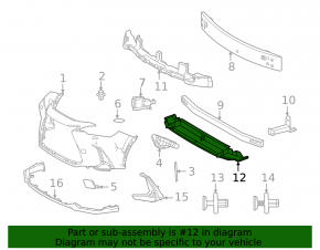 Lexus NX 22-25 front bumper lower absorber