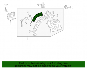 Toyota Rav4 19-25 right fender apron outer panel