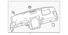 Dashboard front panel without AIRBAG Lexus IS250 IS300 IS350 06-08