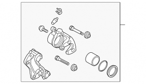 Front left caliper assembly Kia Forte 4d 14-18