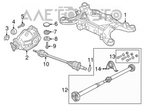Cardan shaft cardan rear Chrysler 300 11-14 3.6 RWD long