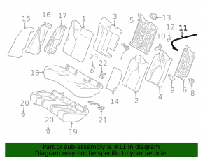 Right rear seat folding lever for Toyota Camry v70 18-24 with cable