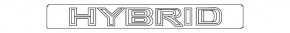 Emblem with the inscription HYBRID on the rear right door of the Lexus CT200h 11-17