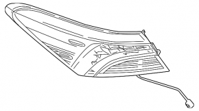 Left outer wing light Toyota Camry v70 18-18 Japan built, dark