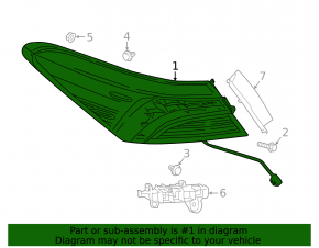 Left outer wing light Toyota Camry v70 18-18 Japan built, dark