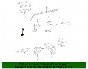 Front left airbag sensor for Lexus RX350 RX450h 10-15