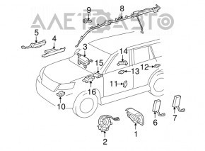 Front left airbag sensor for Lexus RX350 RX450h 10-15