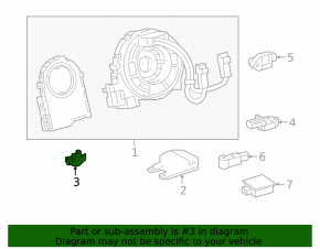 Airbag sensor front right Lexus IS 14-20 on TV, broken guide