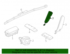 Airbag rear left seat airbag Audi A3 22-26