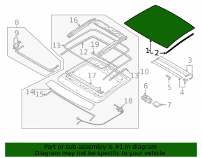 Sunroof assembly Audi A3 22-26