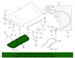 Subaru Impreza 17-23 GK Hood Insulation
