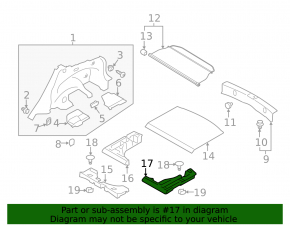 Trunk foam left Subaru XV Crosstrek 13-17