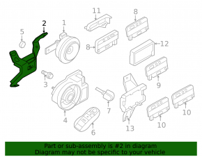 Siren bracket Porsche Cayenne 958 11-17