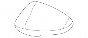 Right side mirror cover for Nissan Ariya 23-25 without turn signal