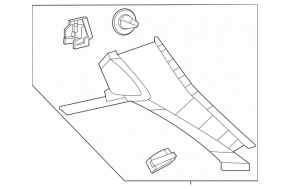 Rear pillar trim behind the right window Mercedes W167 GLE 350 450 20-26 for 3 rows, black, scratches