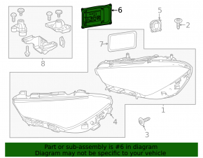Left headlight control unit for Mercedes A-class V177 19-22 LED