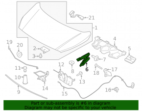 Left hood hinge for Ford C-max MK2 13-18
