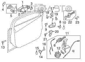 Lower front left door hinge for Ford C-max MK2 13-18