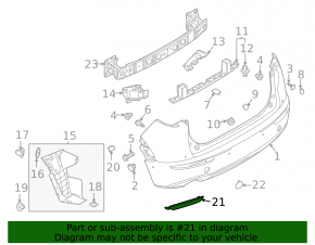 Rear Bumper Reflector Right Mazda CX-30 20- OEM