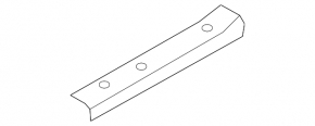 Lincoln MKX 16-18 front right door sill plate, black with chrome and backlight