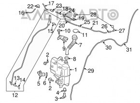 Mazda CX-5 17 washer reservoir - without neck