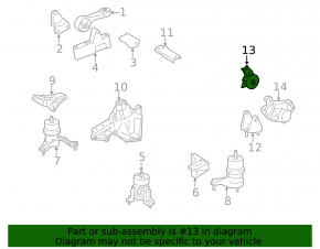 Lexus RX450h 10-15 Rear Engine Mount Bracket