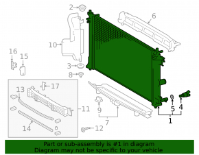 Lexus UX250h 19-19 water cooling radiator