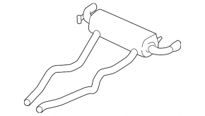Rear muffler with barrel for BMW 3 G20 20-26 B58