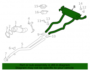 Rear muffler with barrel for BMW 3 G20 20-26 B58