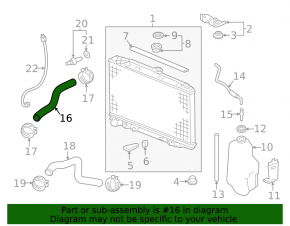 Upper Cooling Hose Acura MDX 14-15