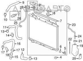 Upper Cooling Hose Acura MDX 14-15