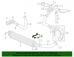 Intercooler bracket upper right Honda Accord 18-22